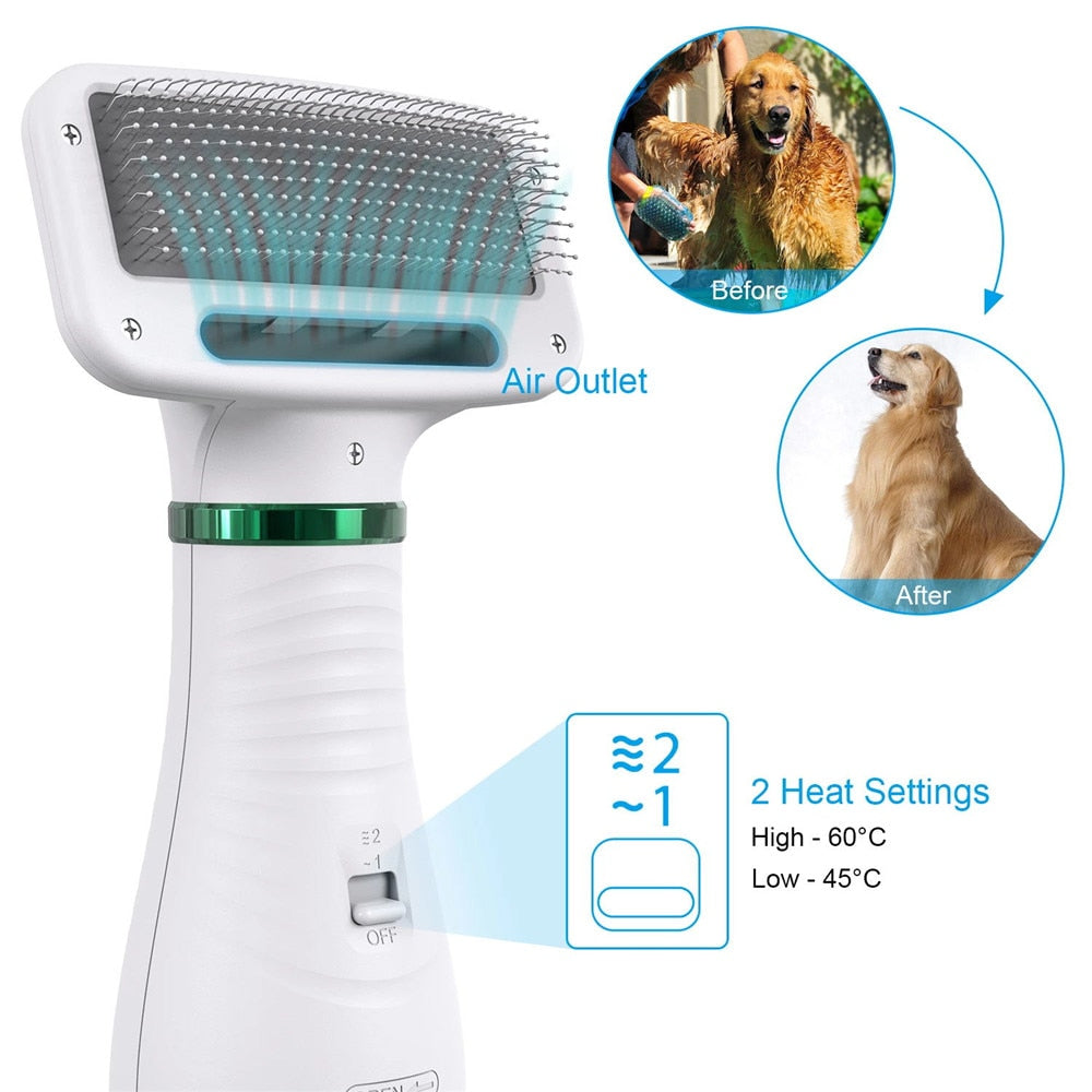 2 In 1 Dog Hair Brush Dryer
